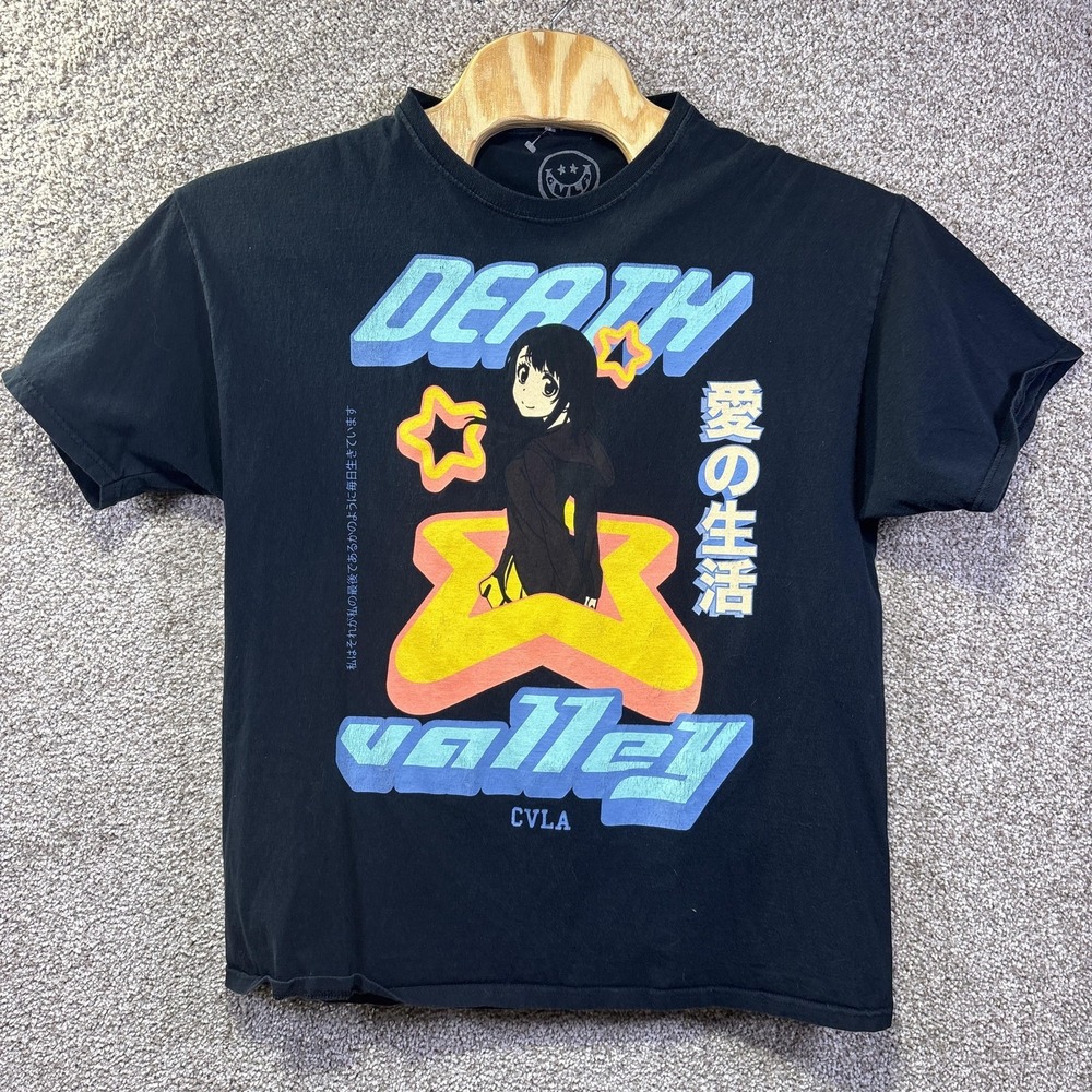 CVLA Shirt Mens XL Black Death Valley Anime Graphic‎ Tee Japanese Manga